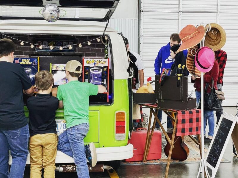 The Ultimate Party Bus Photo Booth: Arcade Games, Instant Prints, and Social Media Sharing! Perfect for Weddings, Proms, Parties, and Corporate Events!