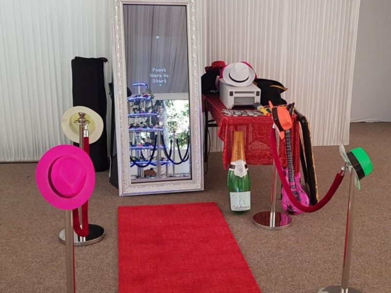 Capture the Moment with Our Elegant and Modern Magic Mirror Photobooth - Perfect for Any Event in and Around London
