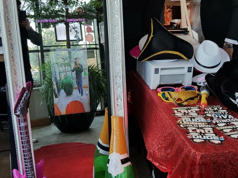 Capture the Moment with Our Elegant and Modern Magic Mirror Photobooth - Perfect for Any Event in and Around London