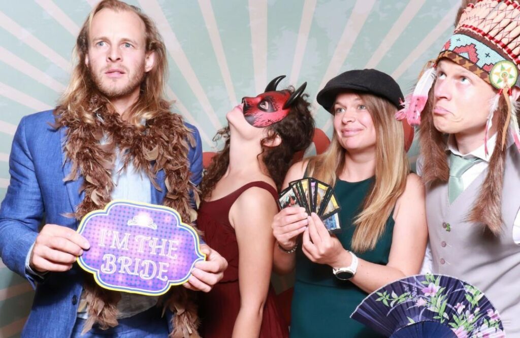 Get the party started with our modern free-standing photo booth! Perfect for any event, our booth produces stunning studio quality images and prints them on site for a lasting memento of the occasion.