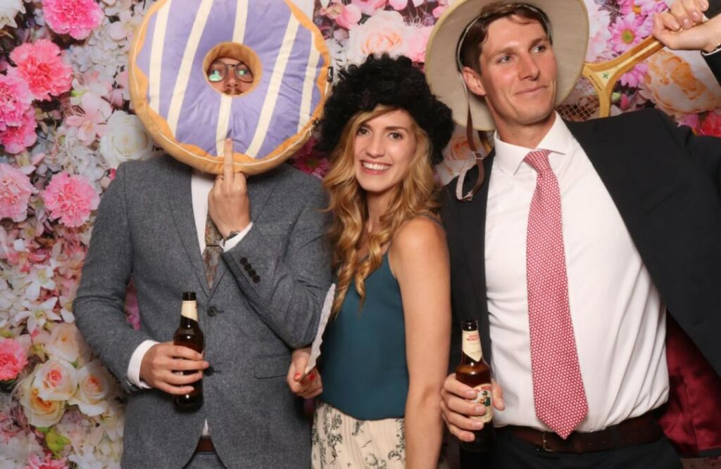 Get the party started with our modern free-standing photo booth! Perfect for any event, our booth produces stunning studio quality images and prints them on site for a lasting memento of the occasion.