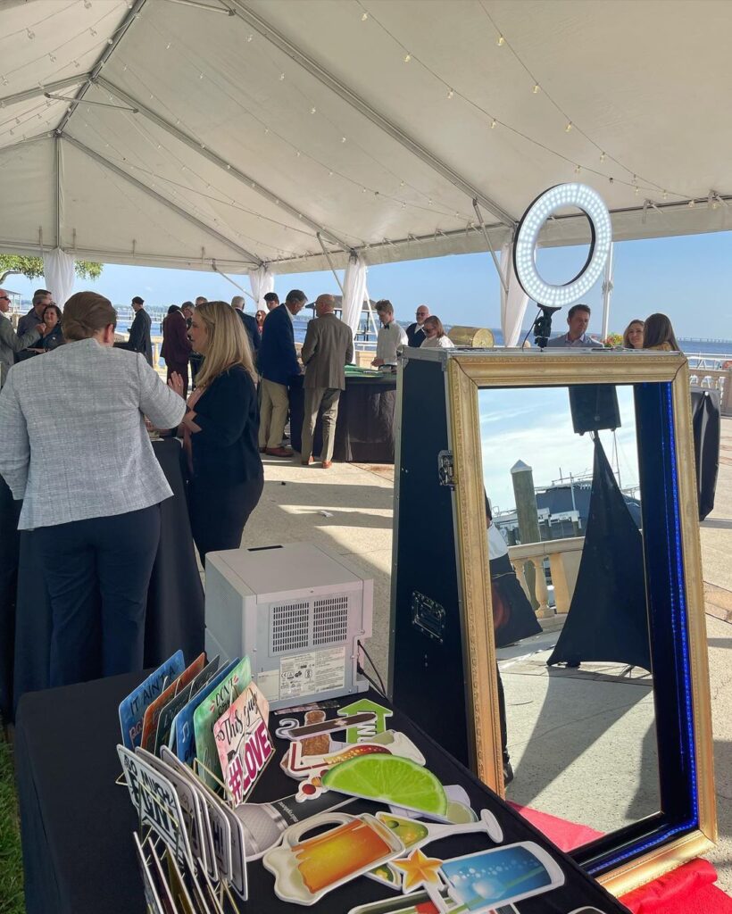 Get Ready to Strike a Pose with Our Interactive Mirror Photobooth! Leave Your Mark on Every Shot with Customizable Features and Fun Filters.