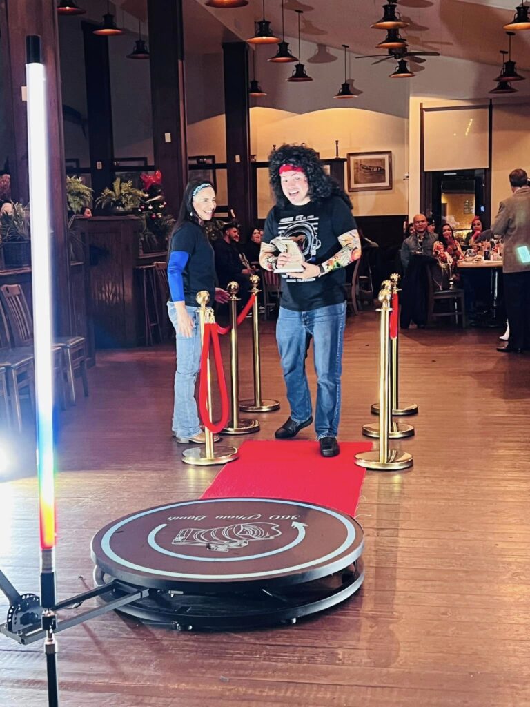 Capture Every Angle and Create Lasting Memories with Our 360 Photobooth - Perfect for Any Event! Share Your Fun and Exciting Content with Guests and Social Media