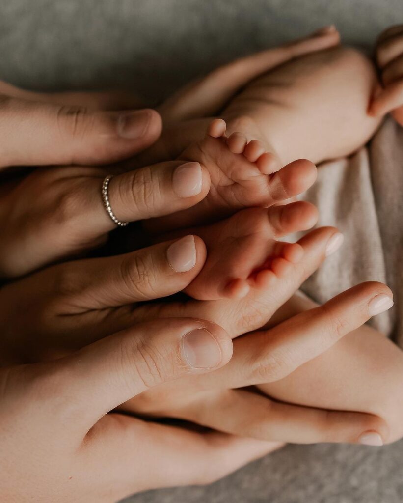 Newborn Photography: Studio or Home Session with Family Integration