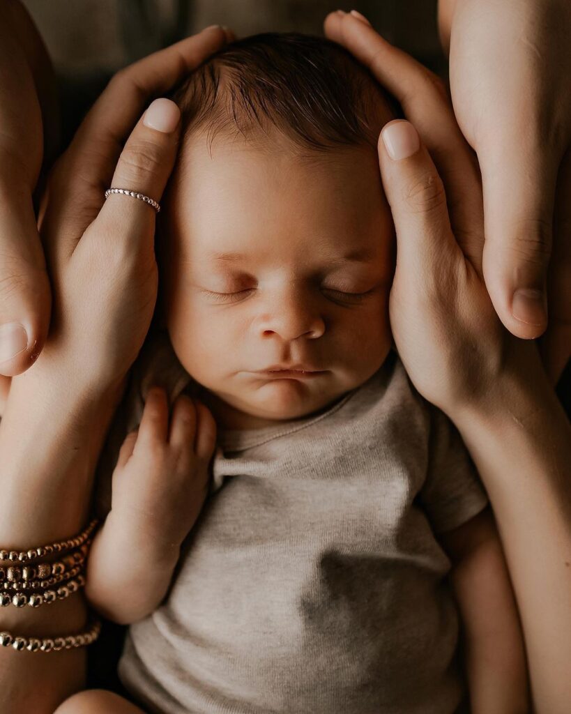 Newborn Photography: Studio or Home Session with Family Integration