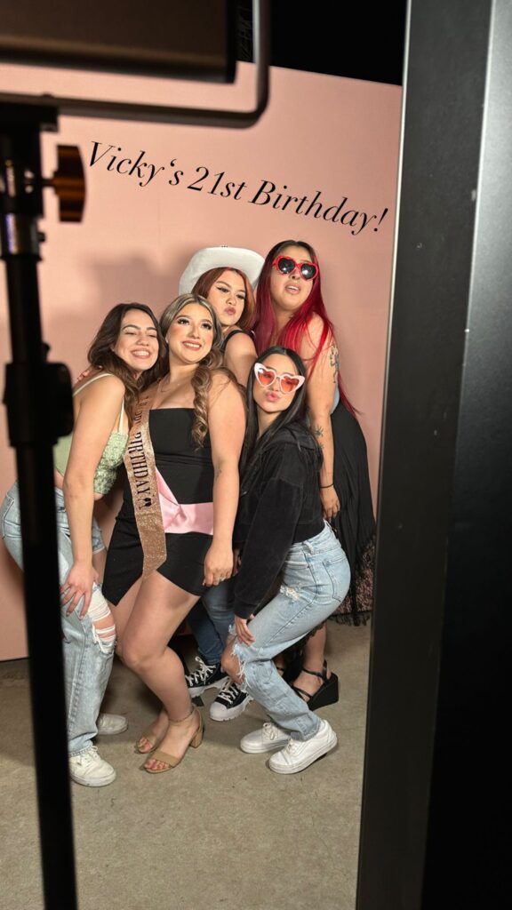 Step into Your Reflection: Rent Our 6-Foot Mirror X Photobooth with Touchscreen and Customized Animations for Your Next Party!