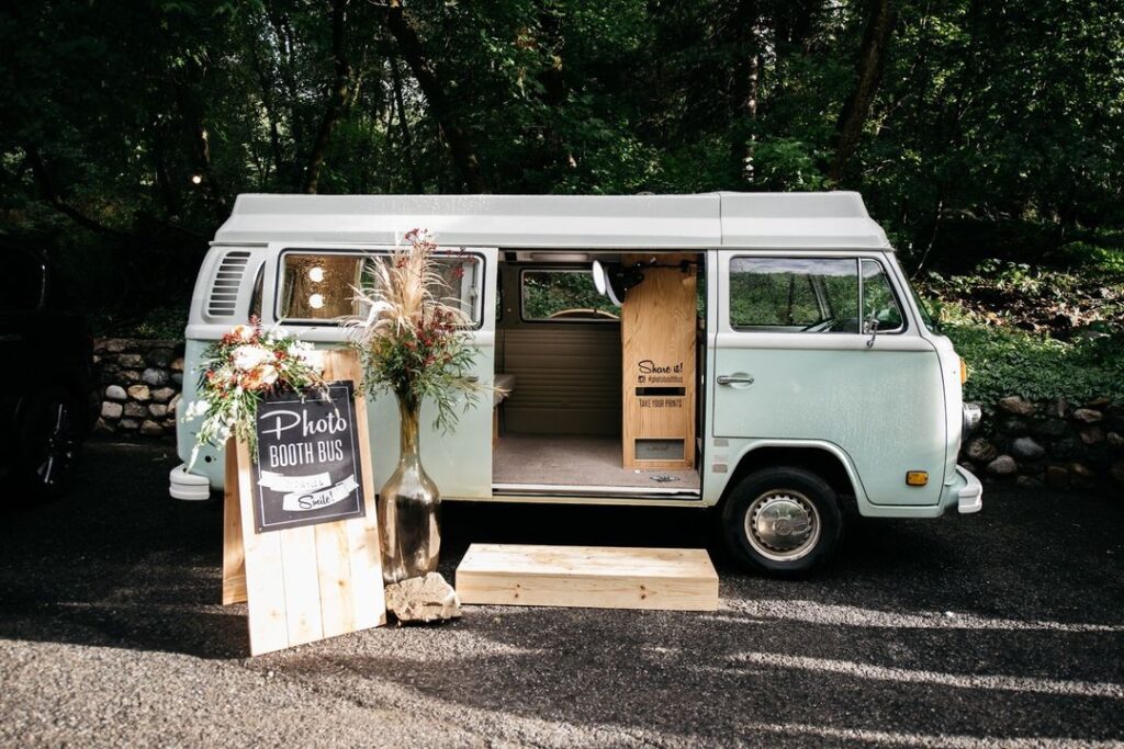 Add a Touch of Vintage Charm to Your Next Event with Our VW Bus Photobooths in Northern Utah!
