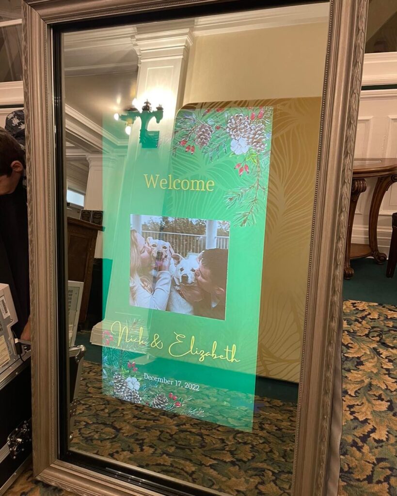 Step into the Future of Photo Booths with the Mirror Me Booth! Instant Prints, Custom Overlays, and More. Make Your Event Truly Unforgettable!